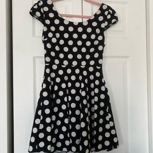 Forever 21 Polka Dot Dress - Black and White